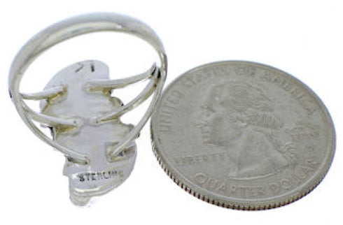 Sterling Silver Turquoise Flower Ring Size 6-3/4 EX45218